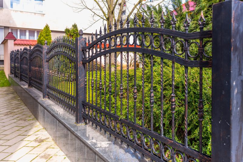 Black Iron Fence Installation