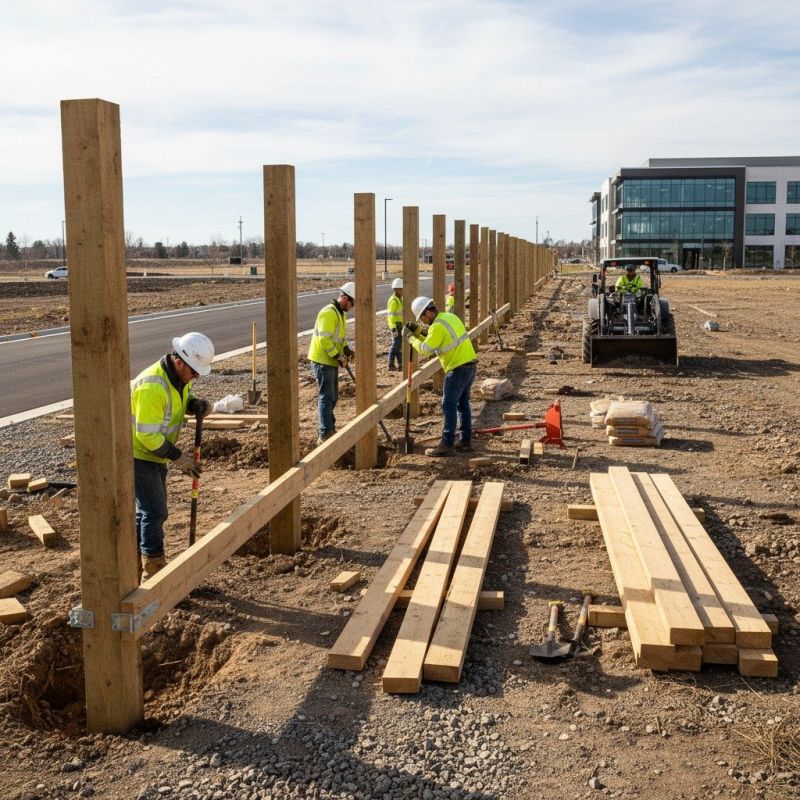 Church Fence Installation detail